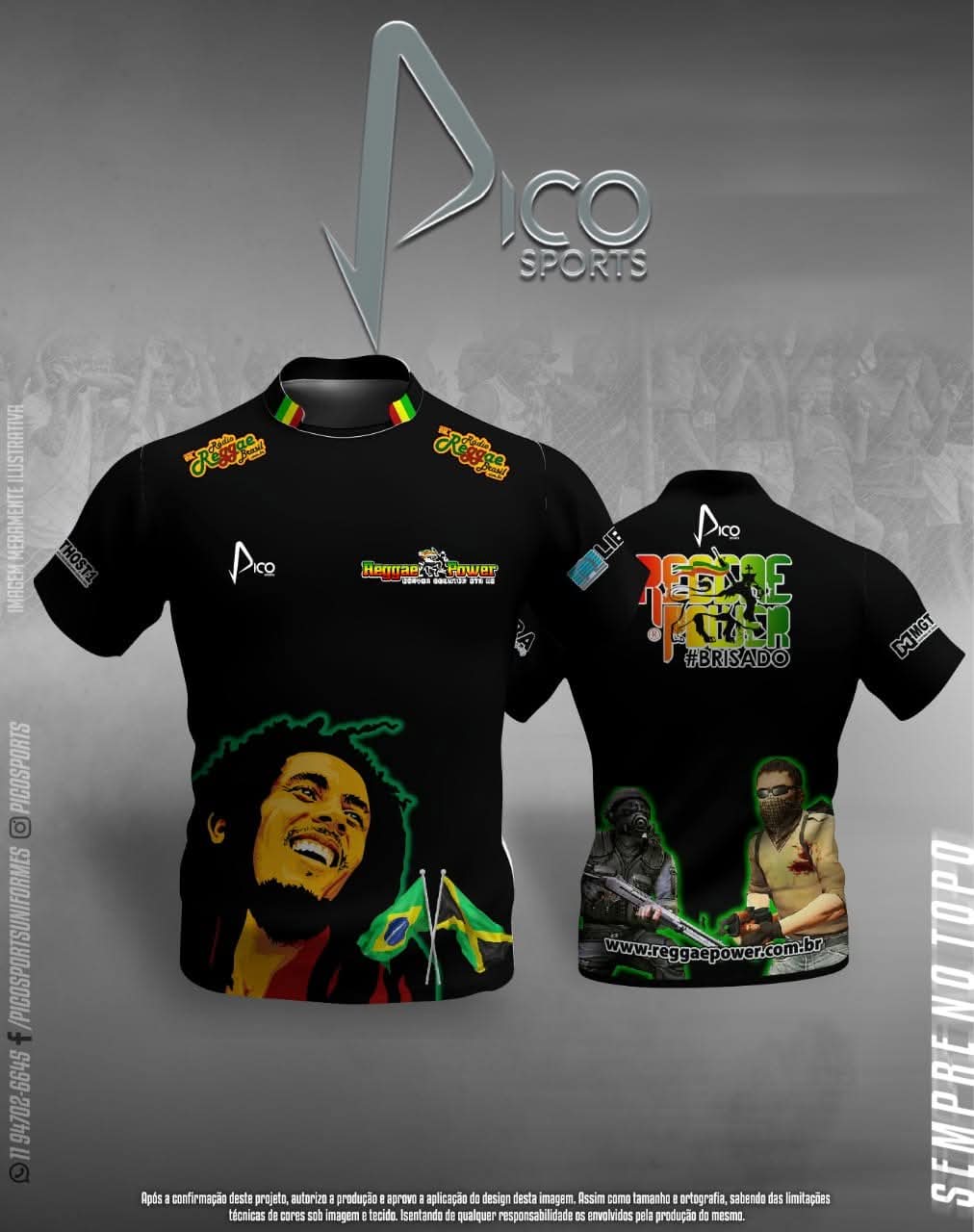 Camiseta Preta Reggae Power