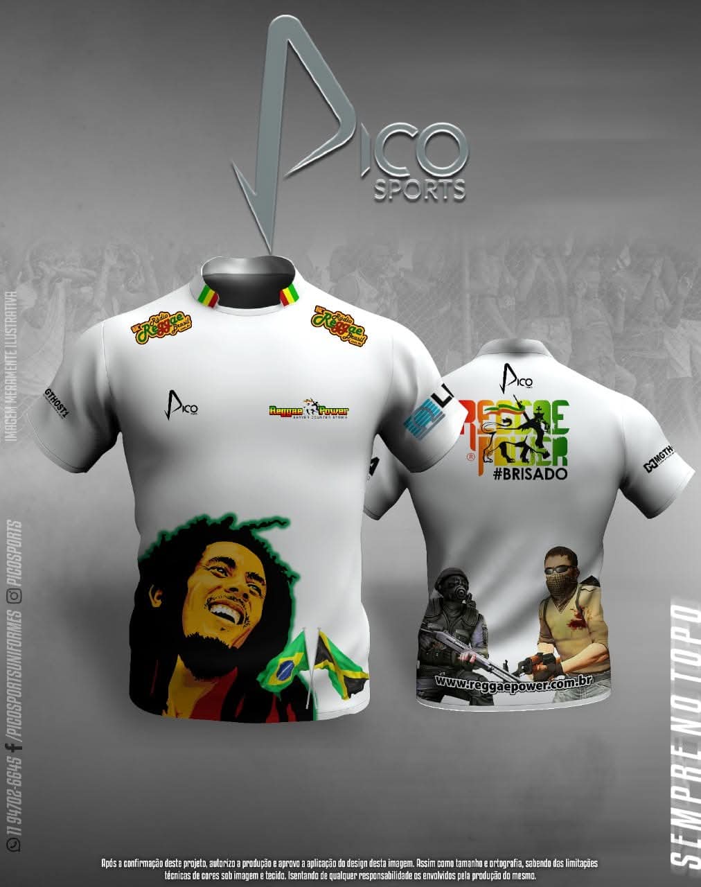 Camiseta Branca Reggae Power